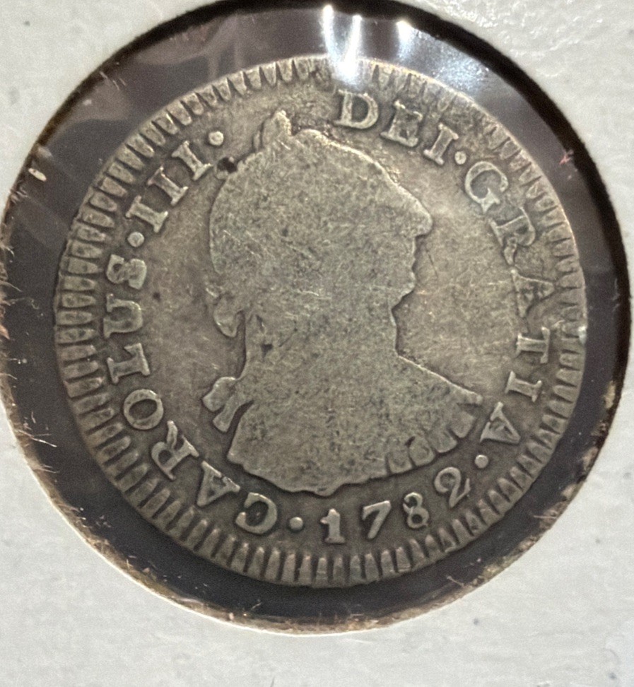 1782 Mo FF Mexico 1 Real Silver Coin-20.2MM—Charles III-KM#78.1