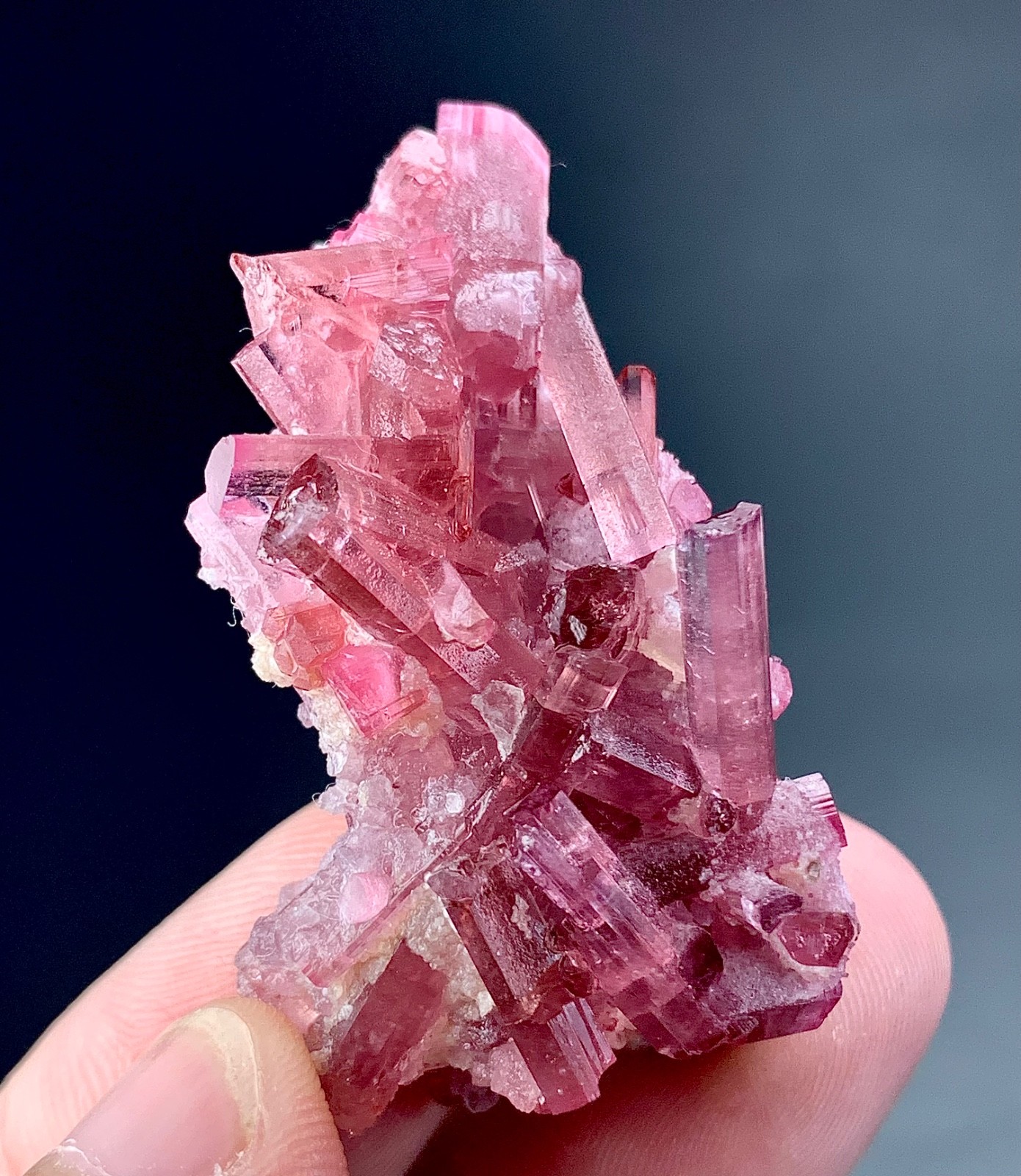 99 Carat Pink Tourmaline Crystals Specimen From Afghanistan