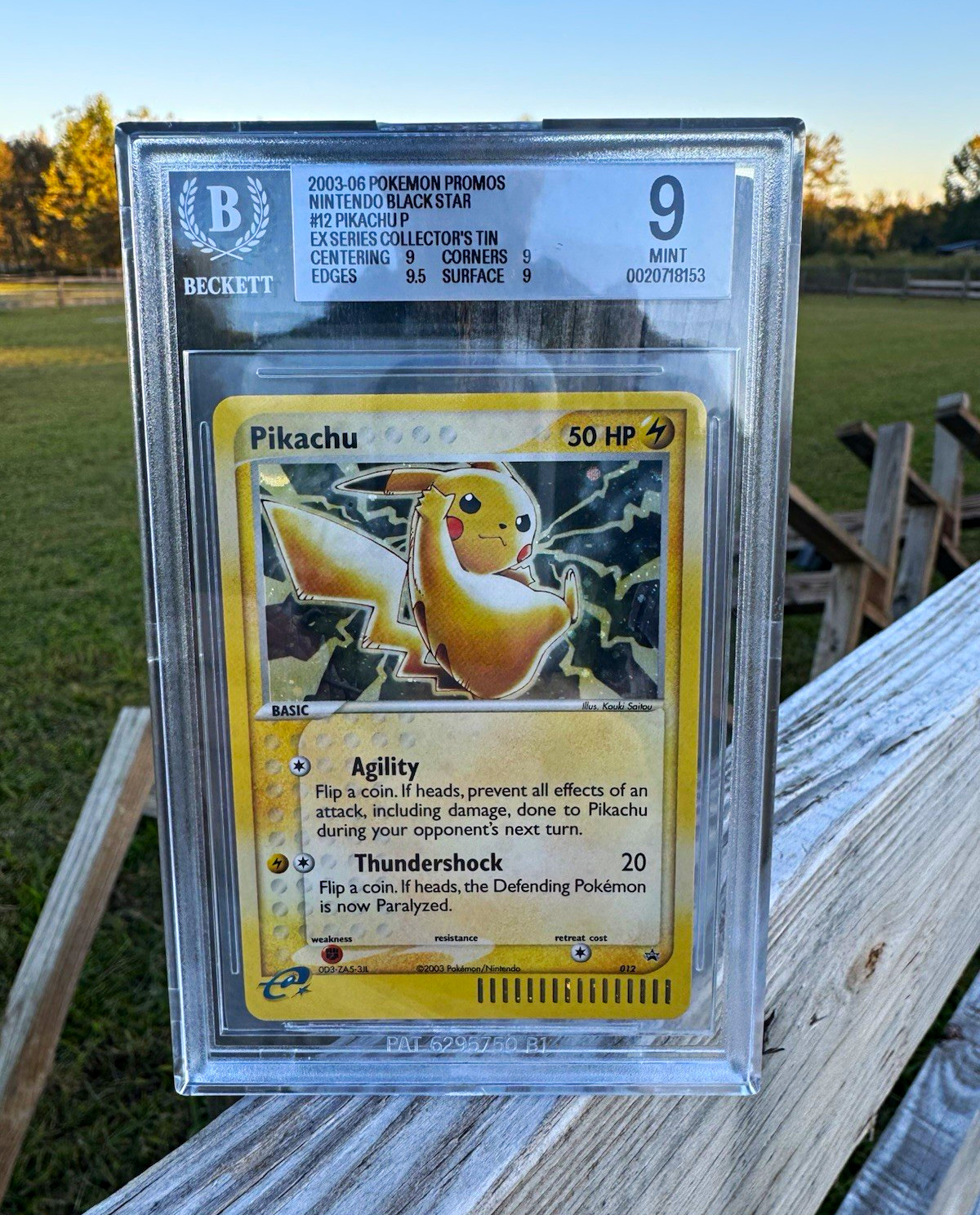 LOW POP 2003 Pokémon TCG Pikachu Black Star Promo 012 Holo BGS 9 