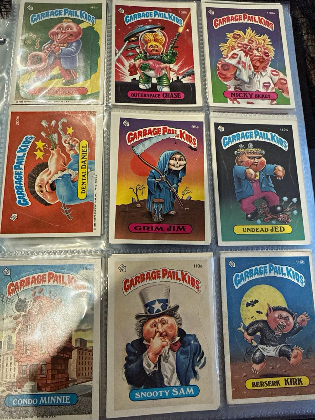 Topps 1985 Garbage Pail Kids OS1 9-Card Lot Nasty Nick Blasted Billy Auto
