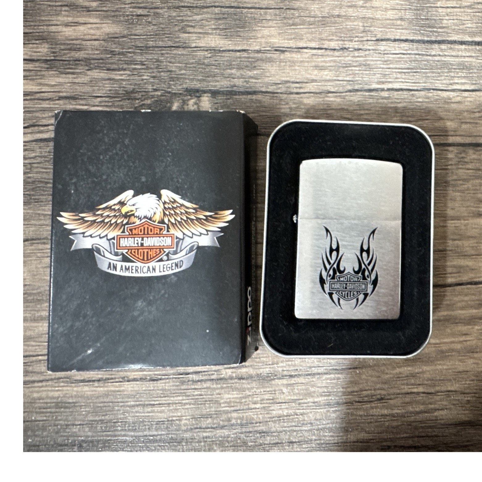 Harley-Davidson Zippo B&S Eagle Lighter 97937-03V w/ Tin Box