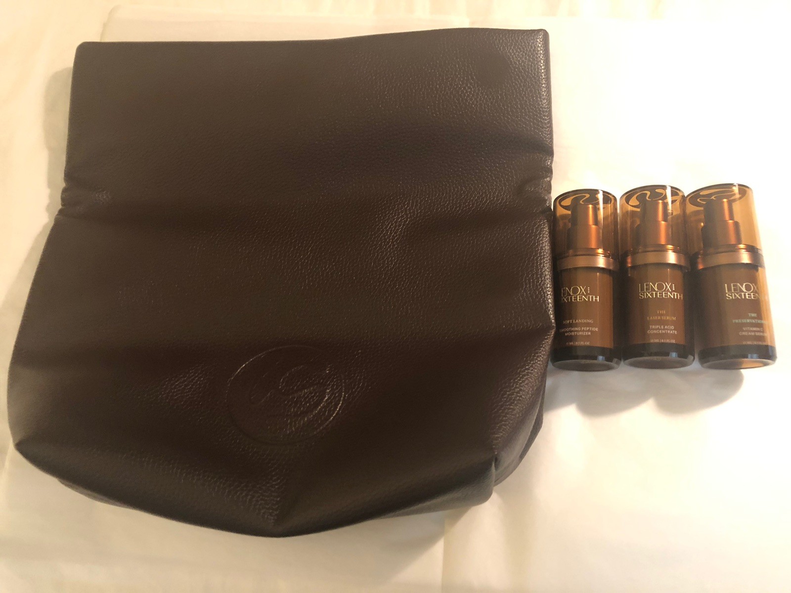 LENOX Sixteenth  “The Travel Trio” 15 Mil/0.5 Fl Oz  X 3 NEW/Travel Pouch