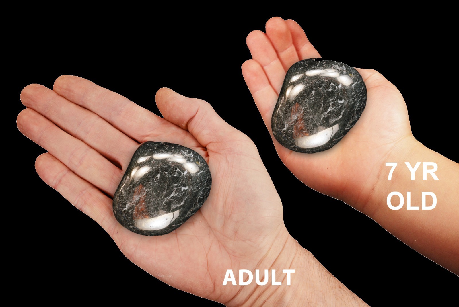 Silver HEMATITE Tumbled 2 1/2\