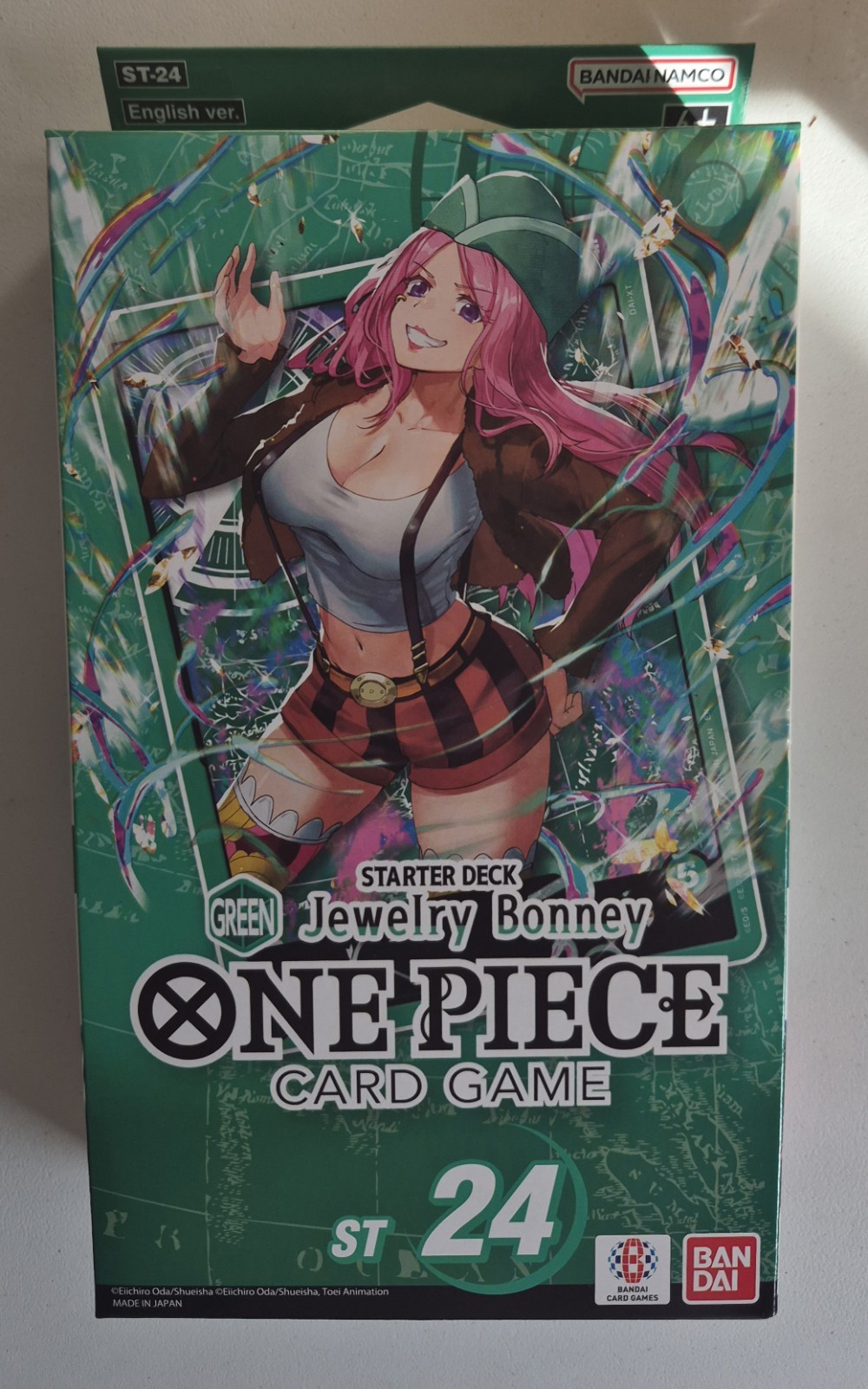 One Piece CCG: Starter Deck Green Jewelry Bonney (ST-24). English. New & Sealed.
