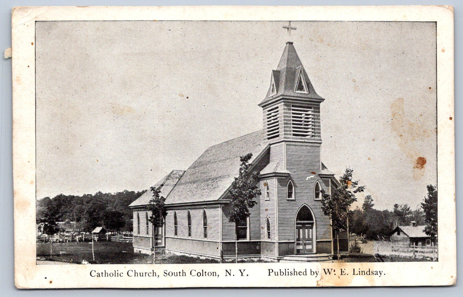 K20/ South Colton New York Postcard c1910 Catholic Church 439