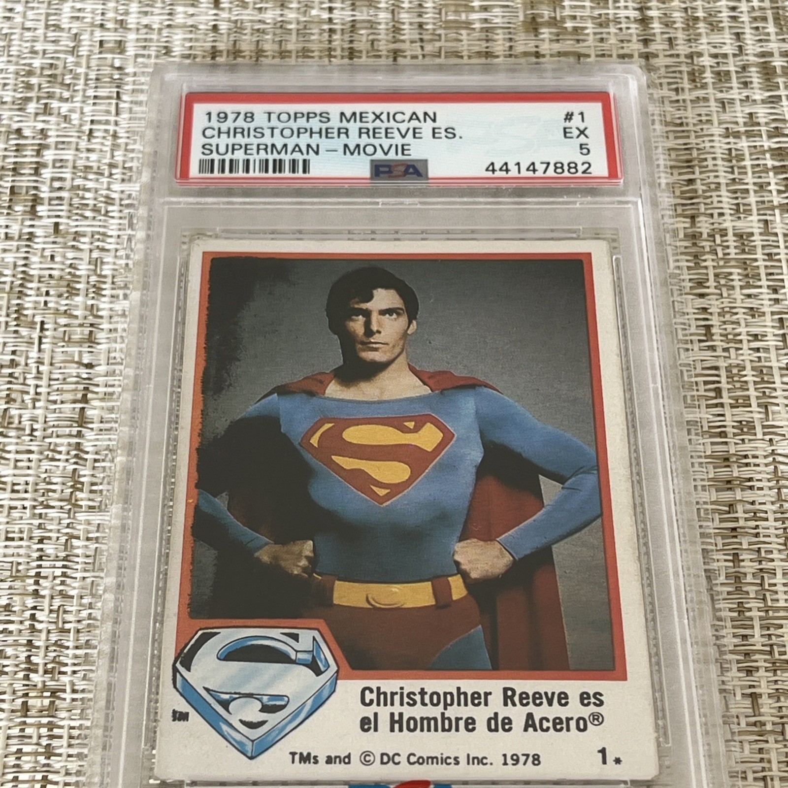 1978 Topps PSA 5Mexican Superman The Movie Mexican #1 Versión  On Spanish