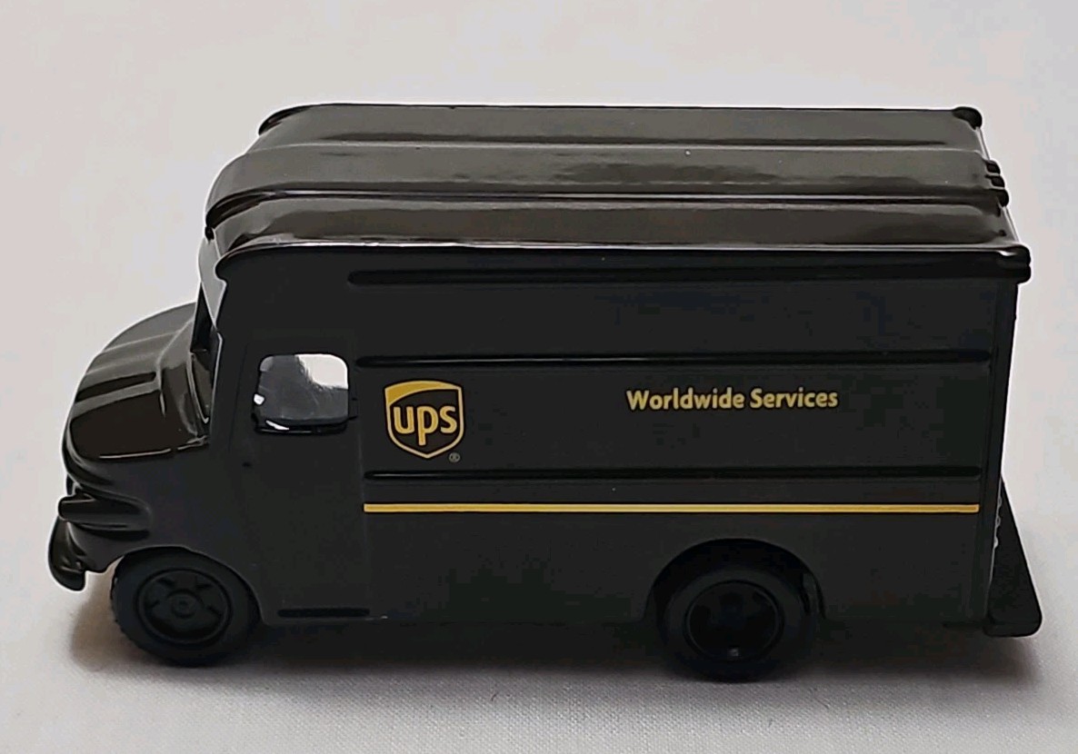 UPS Delivery Truck Toy Metal Rubber Tires InDesigns Global 2018 6 Wheel