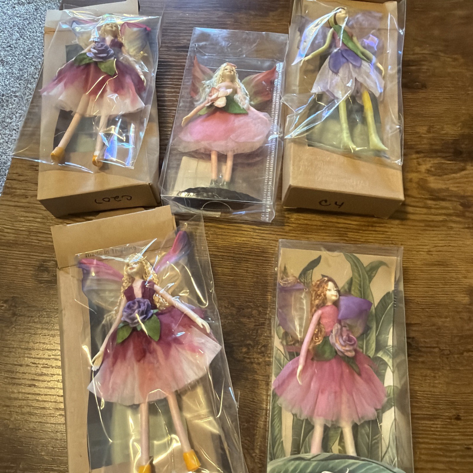 Lot of 6 Vintage Tassie Design Fairy Collections Jewel Fairy 5.5” NIB Thailand
