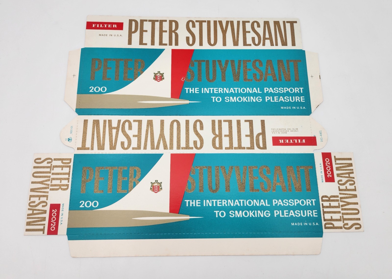 1950\'s Peter Stuyvesant 200 Cigarette Carton 14.25\