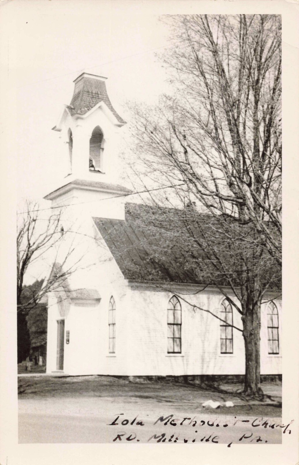 Iola Methodist Church Millville Pennsylvania PA c1950 Real Photo RPPC