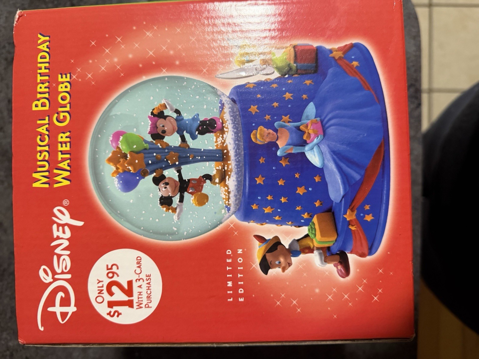 NEW 2001 Hallmark Disney Musical Birthday Water Globe Walt 100th PR2319 NIB