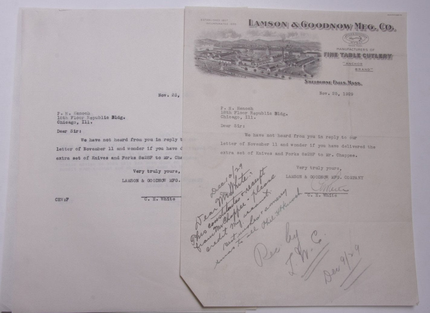 1929 Lamson Goodnow P H Henoch Chicago IL  Ephemera L598C