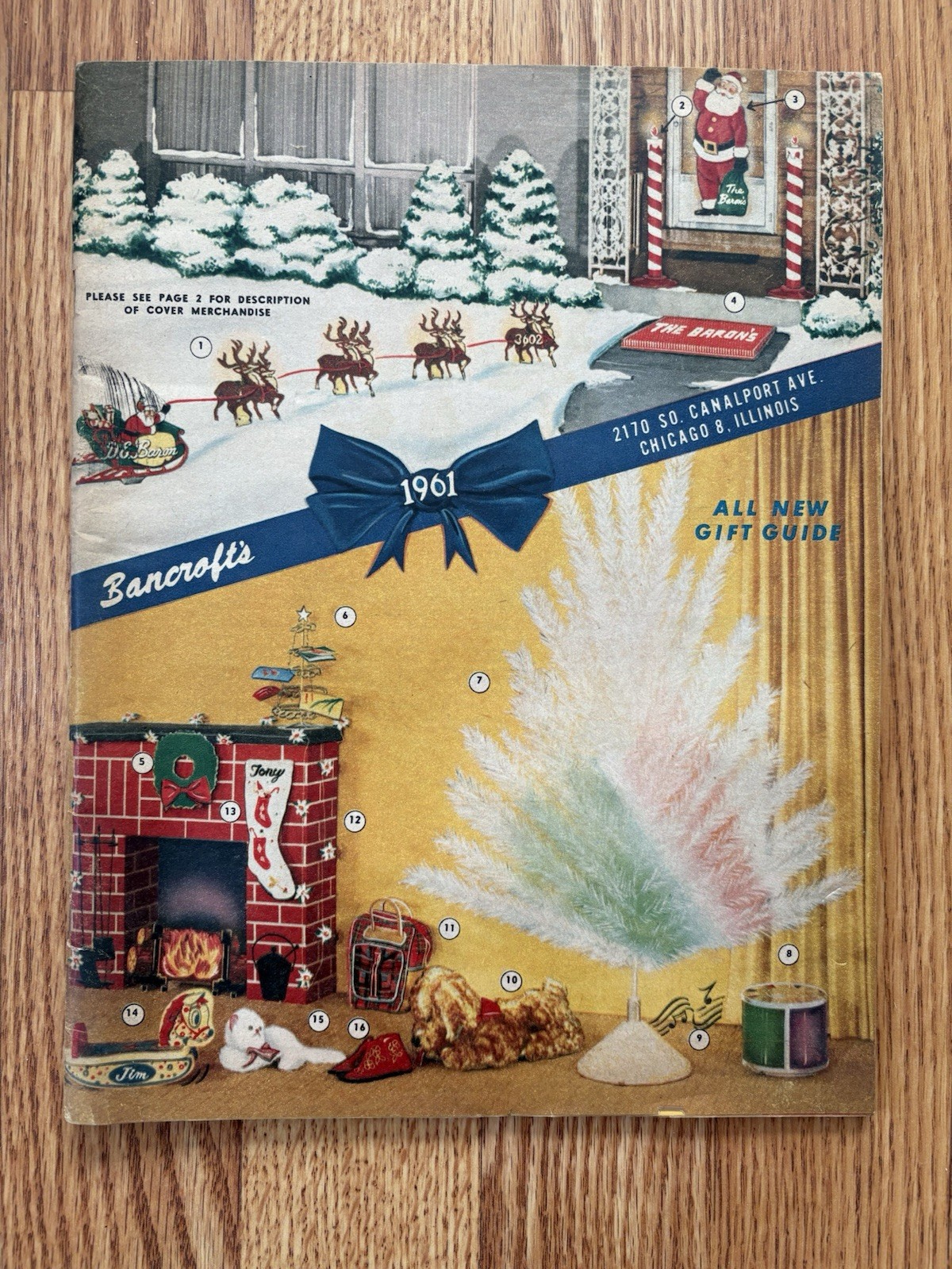 Vintage 1961 Bancroft\'s Chicago Christmas Flyer Brochure Gift Guide