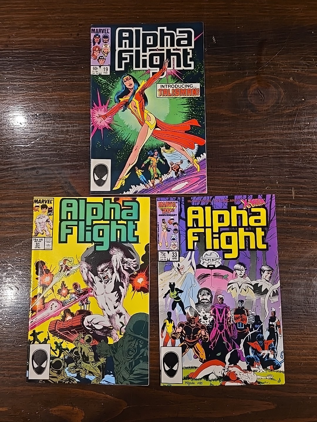 💥Alpha Flight #19,33,51 Keys(Marvel Comics 1987) 1st Talisman 