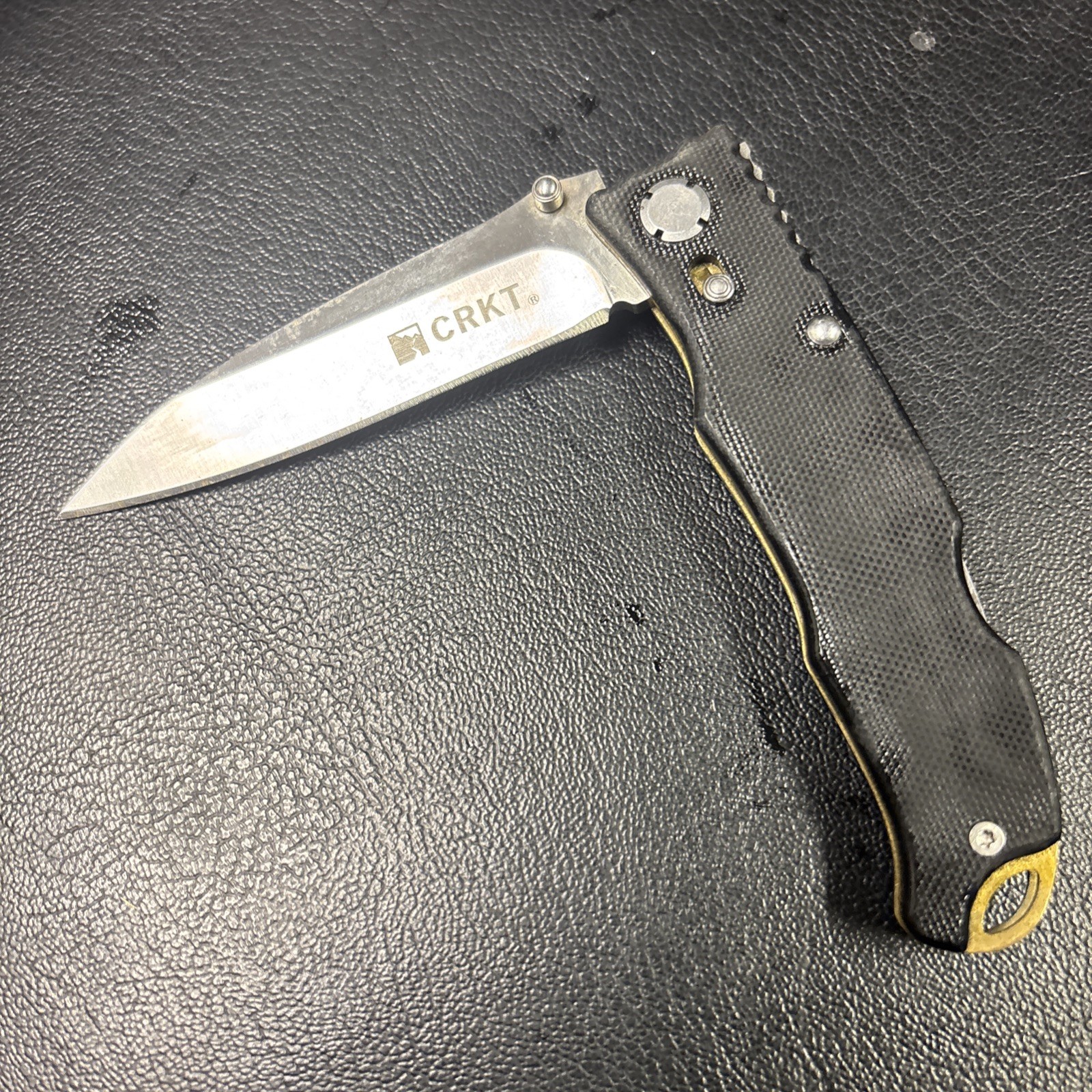 CRKT 7264 Bandera - Lake Design Brass Lined G-10 2.75\