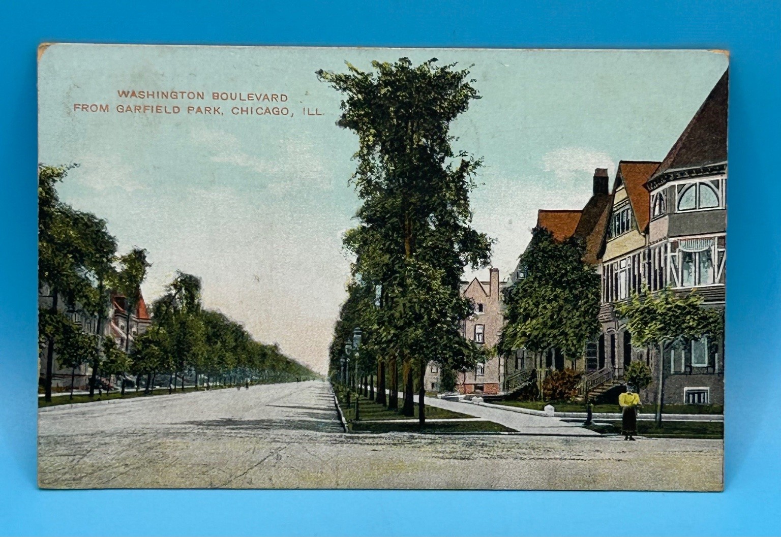 Washington Boulevard Chicago 1909 Postcard Garfield Park S.H. Knox & Co.