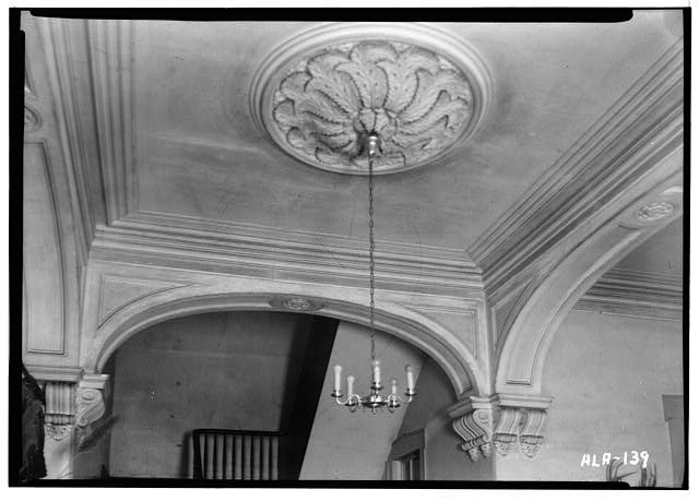 Camden Alabama 1936 Robert Tait Plantation Ceiling Treatment Corridor Crossing
