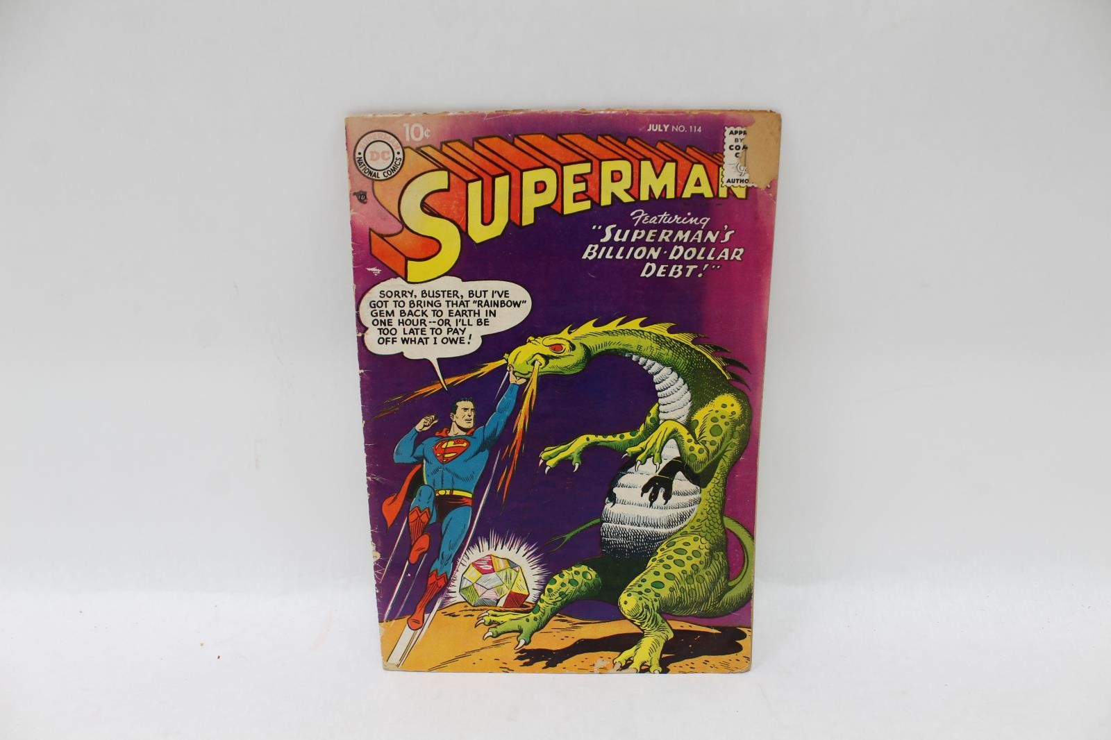 DC Comics Superman #114 Comic Book, July 1957