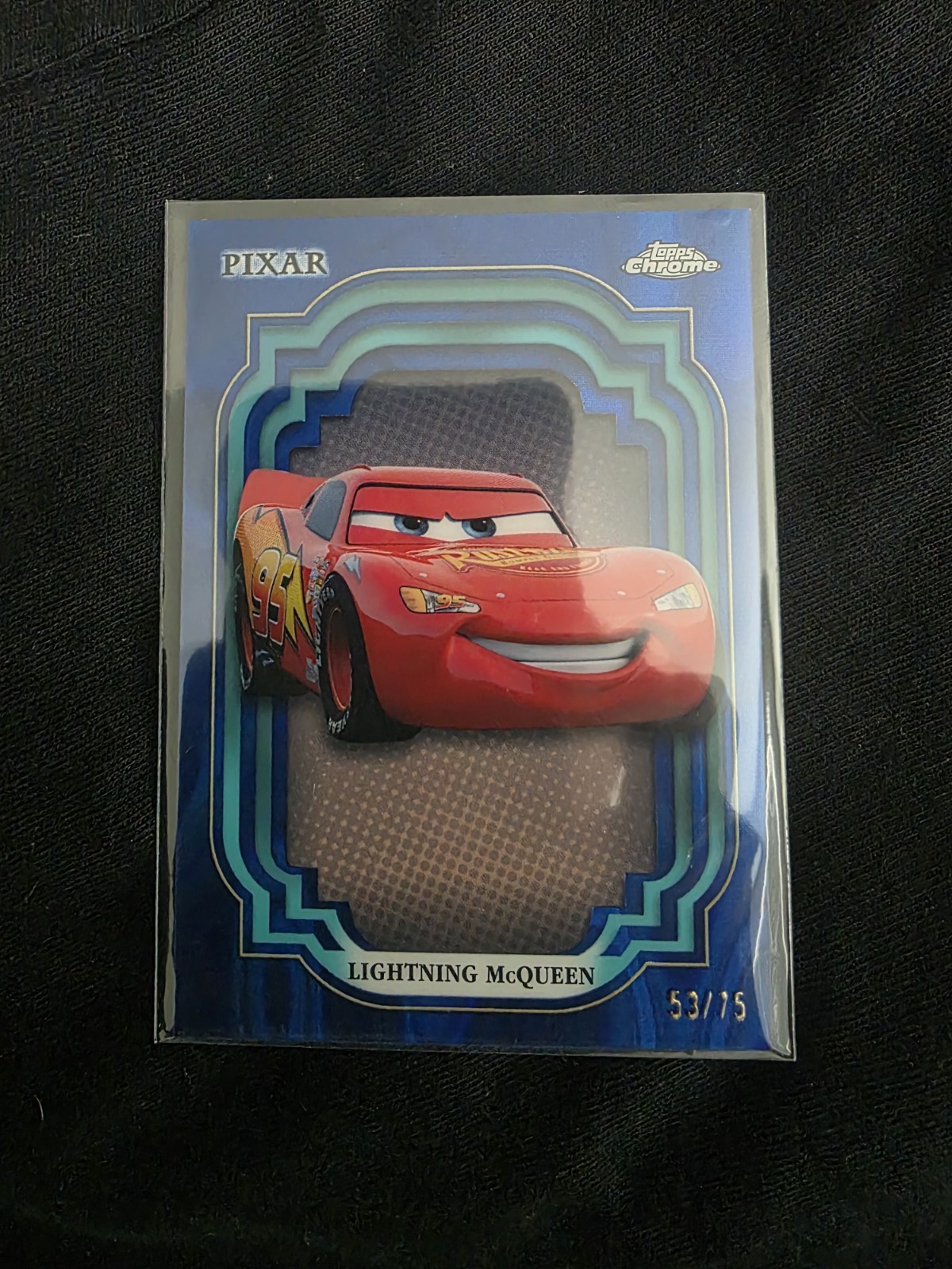 2024 Topps Chrome Disney Blue LAVA /75 Lightning Mcqueen Cars 
