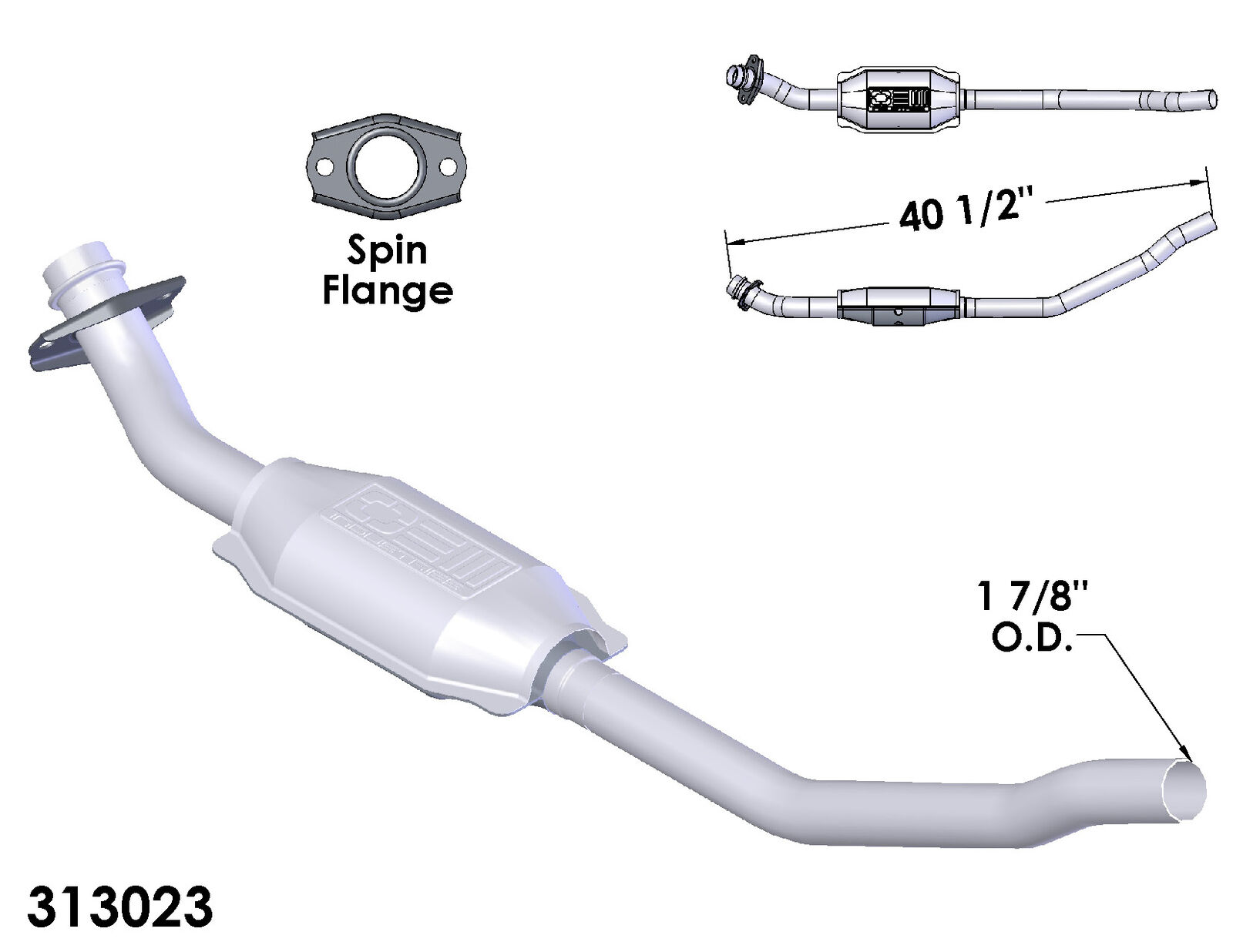 CATALYTIC CONVERTER AND PIPE for 1985 Plymouth Caravelle