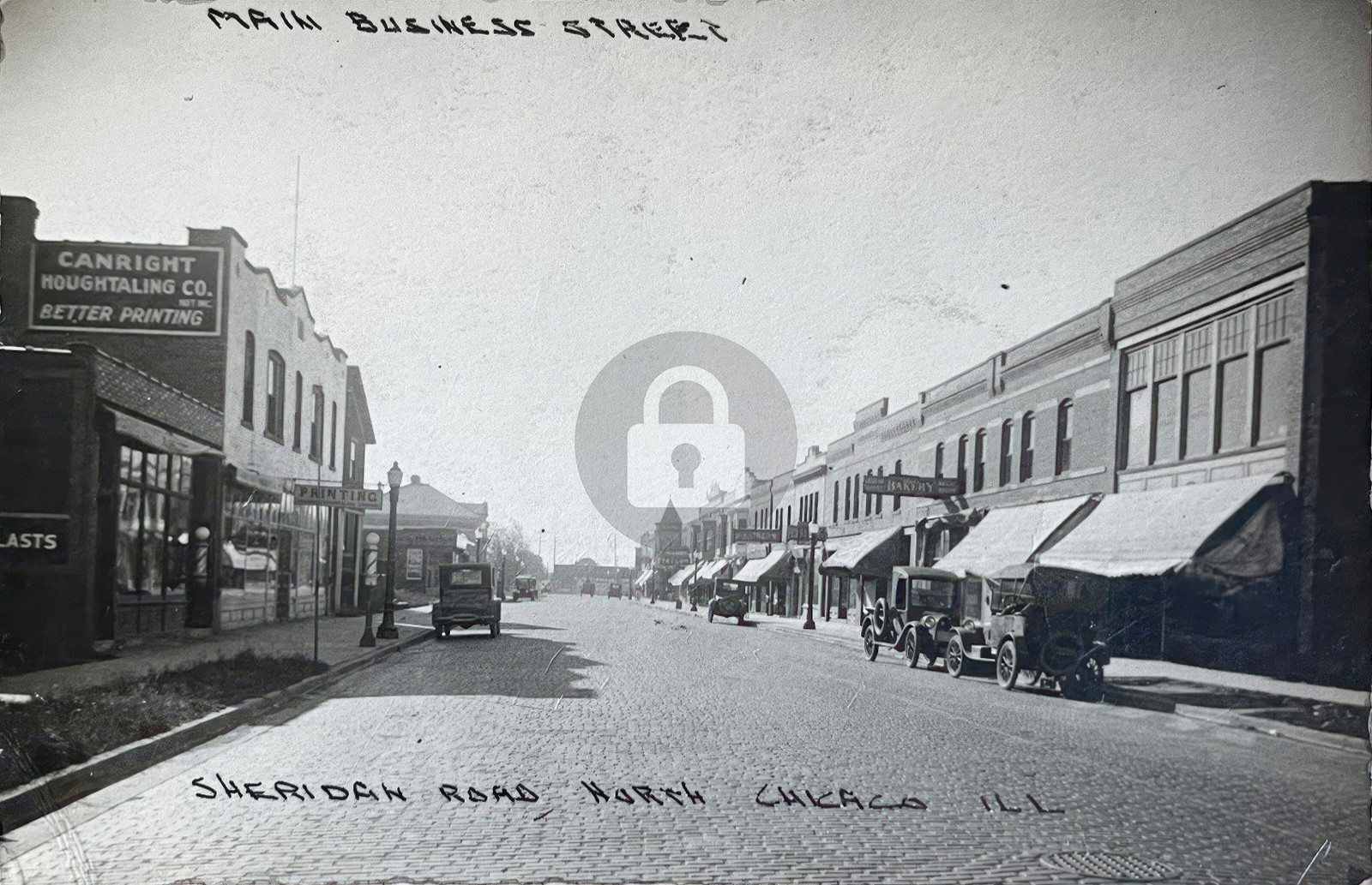 P.L. Huckins Sheridan Road North Chicago IL Illinois RPPC Photo Postcard COPY