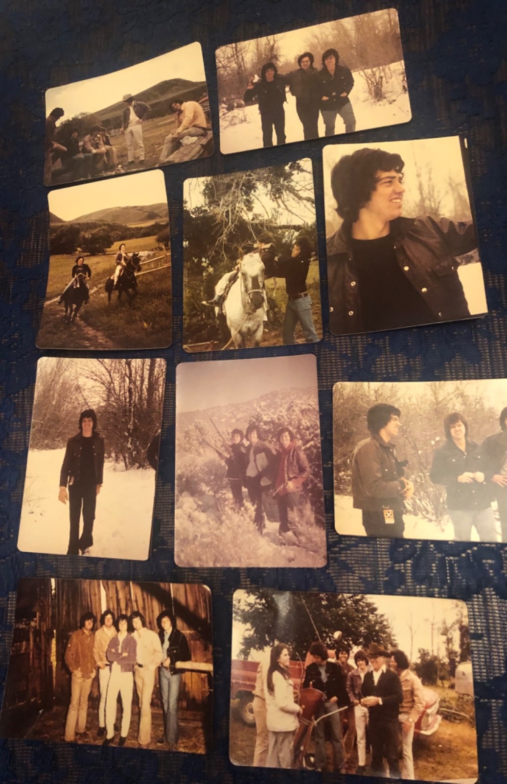 10 original photos of The Osmonds at their ranch. 3 1/2 X 5 snapshots