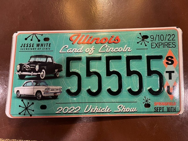 Illinois License Plate - 2022 Vehicle Show