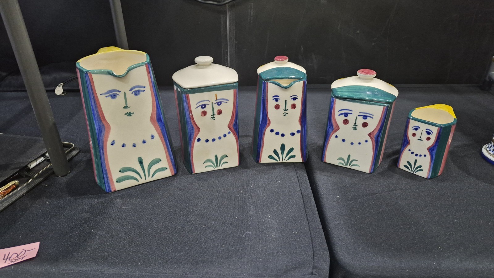 8 Piece Collection Picasso by Padilla Mexico Hand Painted Face Coffee Set READ