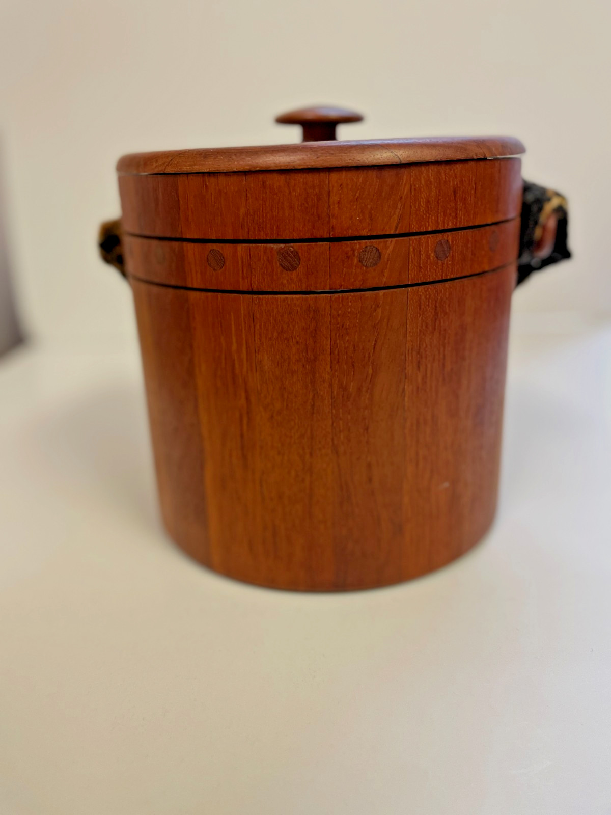 1960s Mid-Century Modern Siamese Teak Ice Bucket  - Ernest Sohn