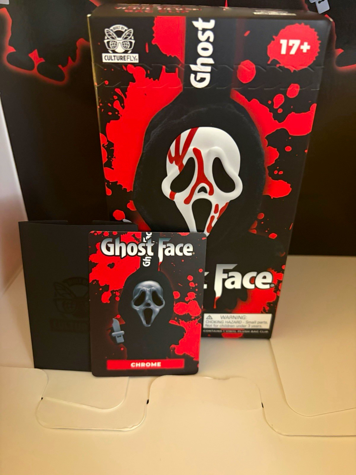 New Ghost Face Blind Box Bag Clip Plush CHROME Chase RARE Culturefly Scream