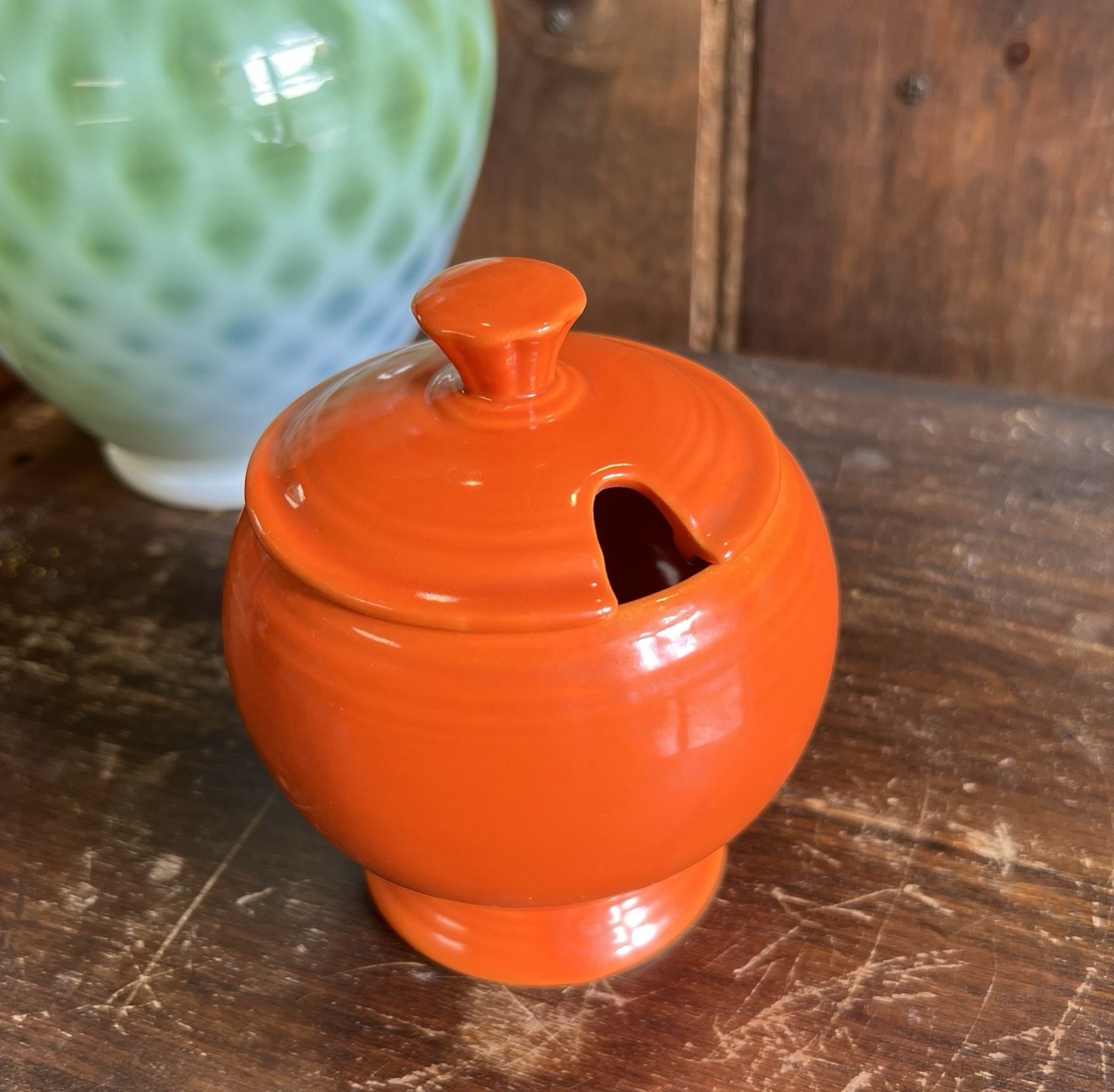 Fiesta Red Marmalade Pot & Lid by Homer Laughlin (1940-50s) in Very Good shape