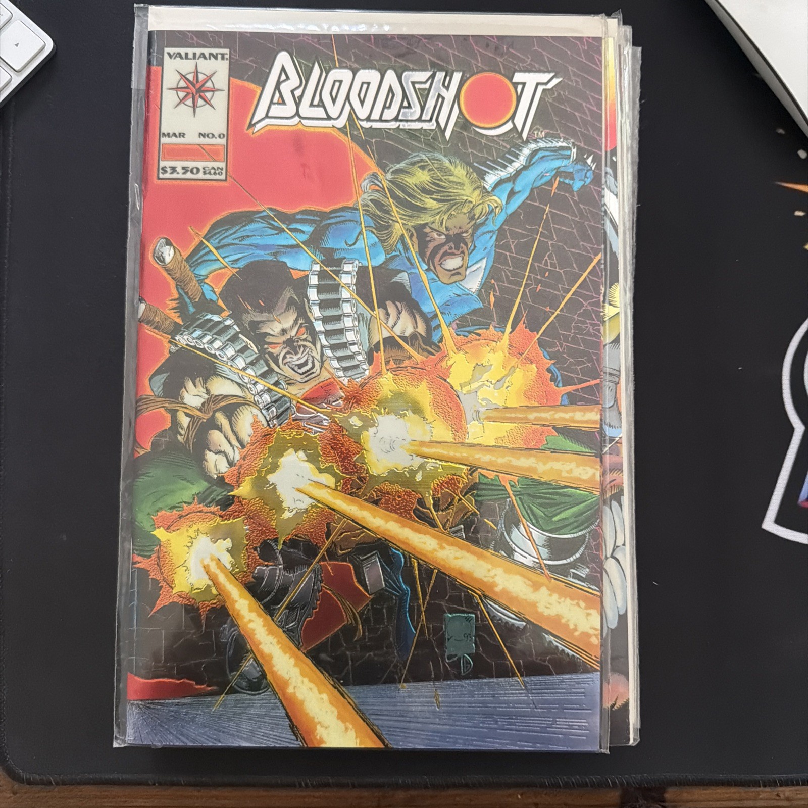 BLOODSHOT #0 Vol 1. VALIANT Comics 1993 Chromium Wraparound Cover VF+