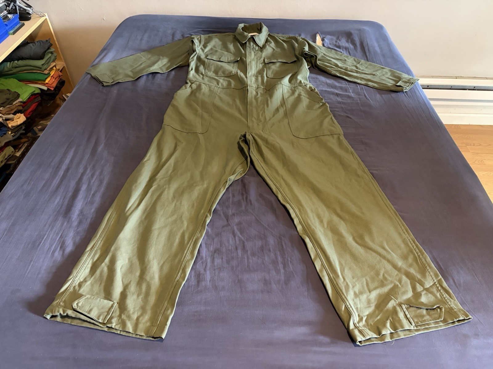U.S. Army Utility Coveralls Color Green Size Large New
