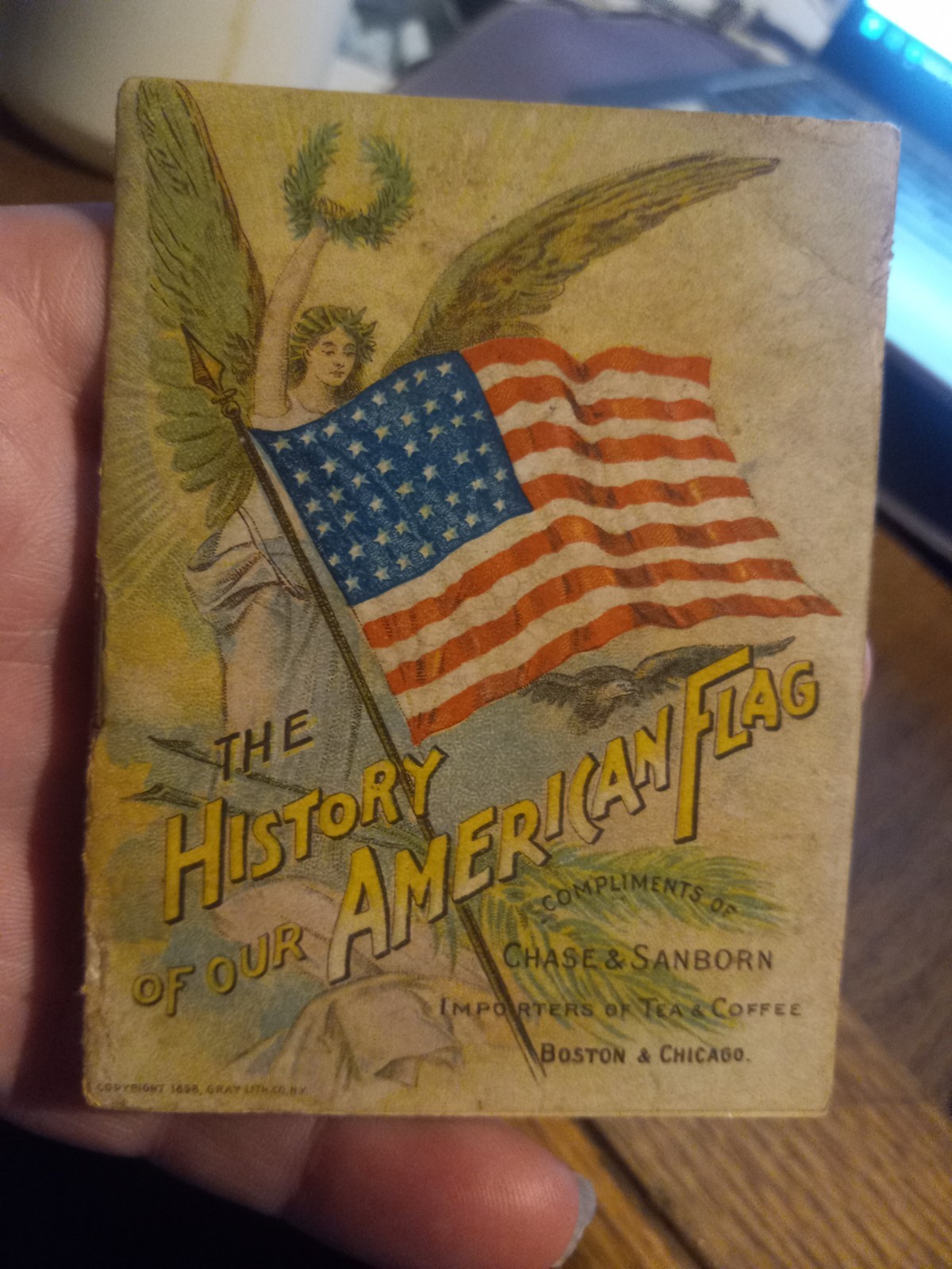 CA 1898 Chase & Sanborn Coffee History of Our American Flag Advertising Booklet
