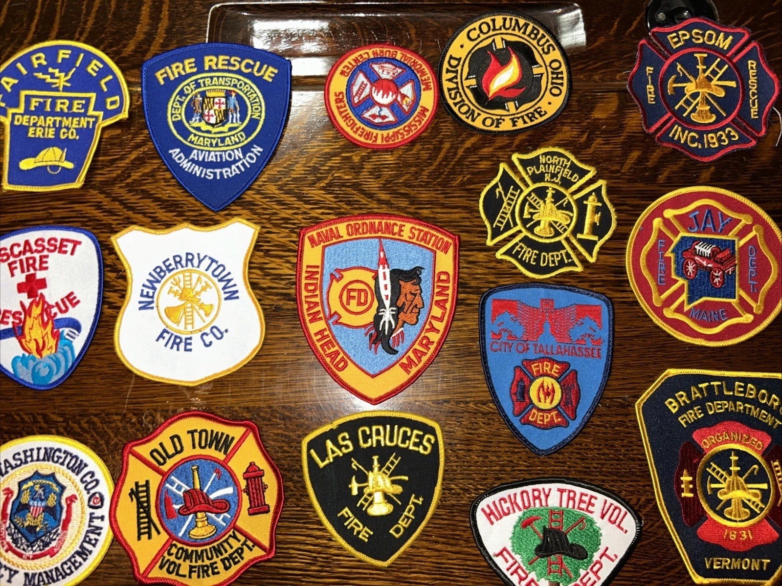 Vintage Fire Department Patch Lot 16 Patches NY FL VT EMT NC Nm ME  Rescue EMS
