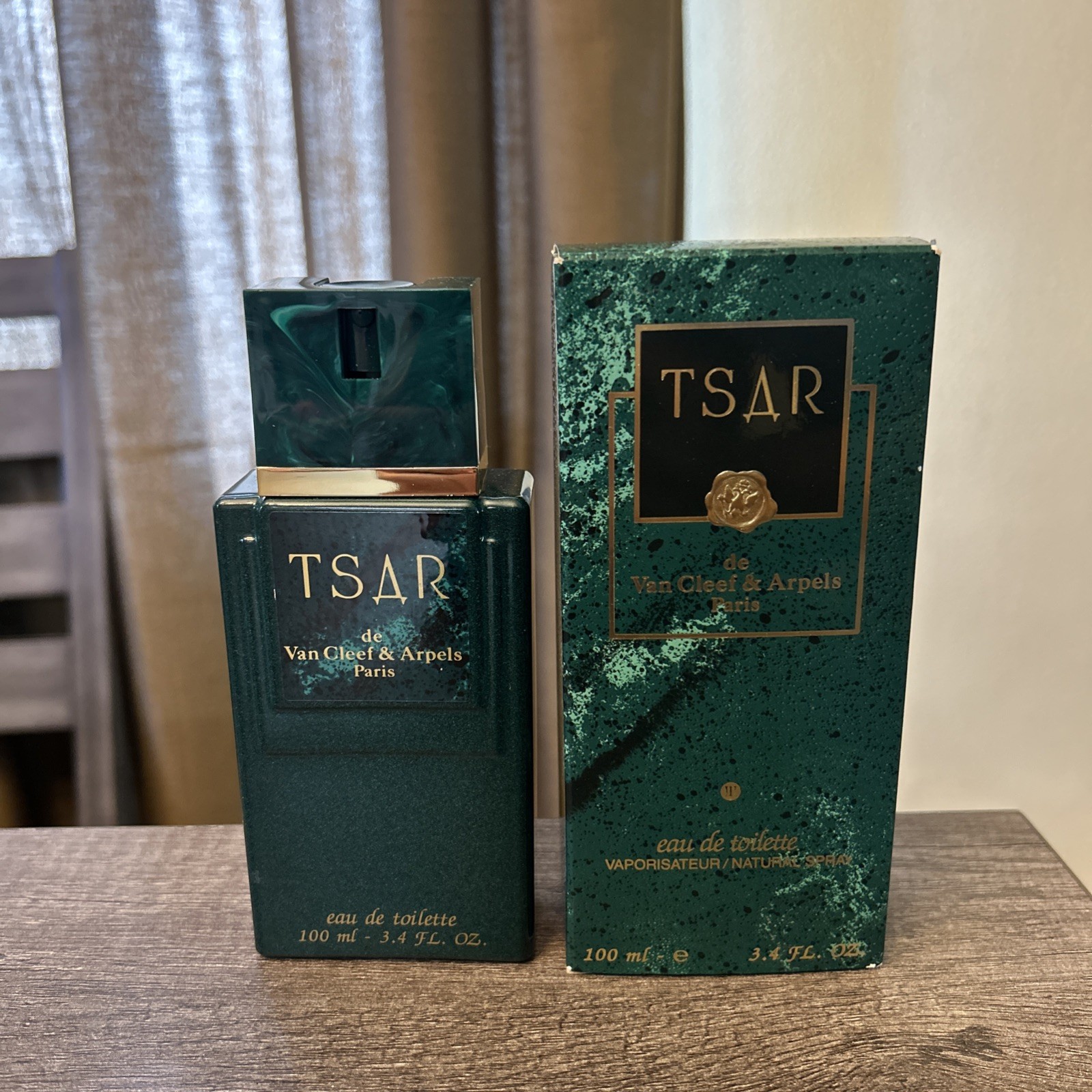 Vintage NOS TSAR Van Cleef & Arpels Paris Toilette Natural Spray 3.4 Oz With Box