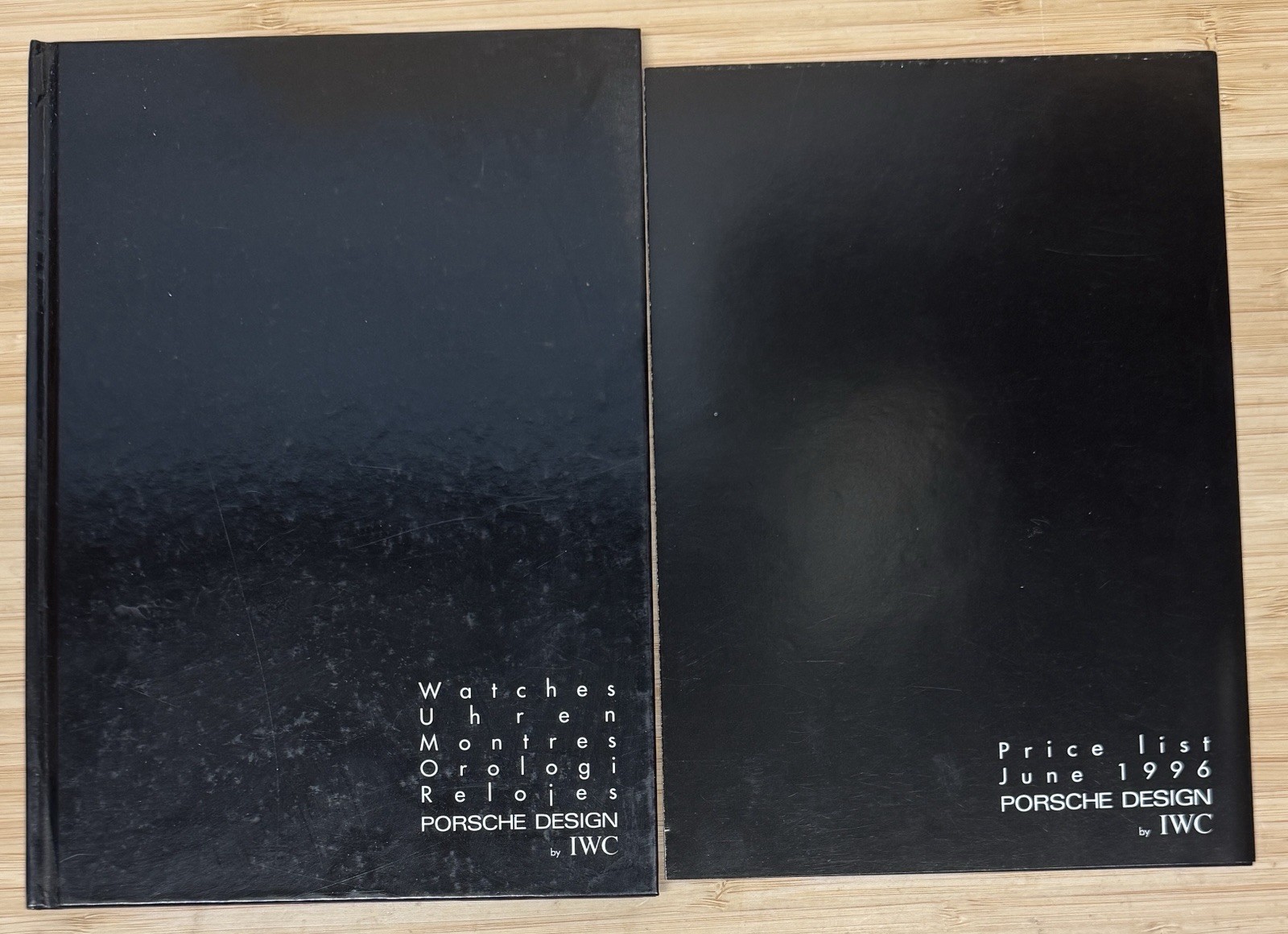 1995 Porsche Design Rare Hardcover IWC Brochure Sales Book Price List June 1996