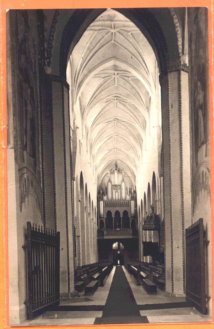 Turku Abo Finland Cathedral Interior View, Old Real Photo Postcard