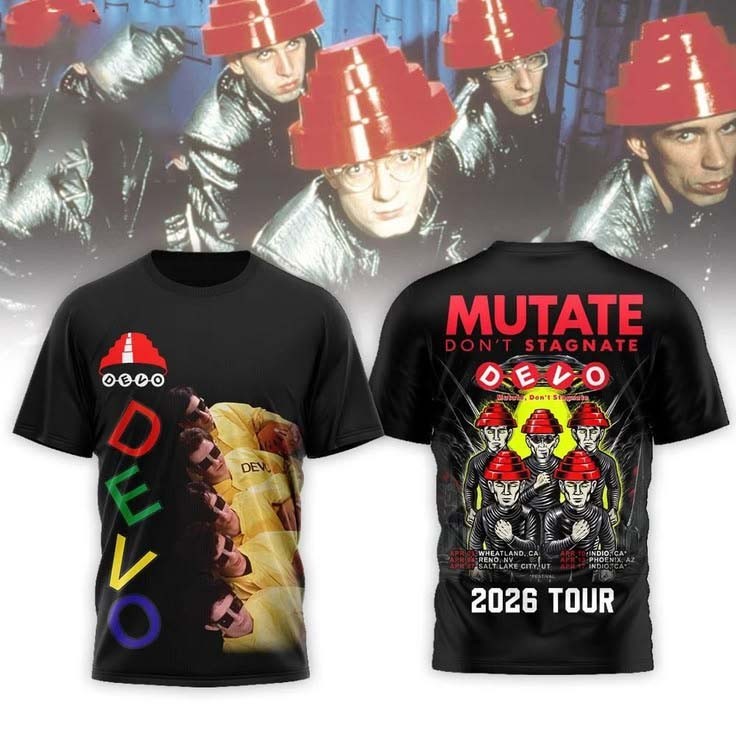Devo Mutate Don't Stagnate 2026 Tour Special New 3D Shirt NEZL213