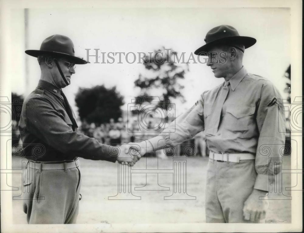 1936 Press Photo Corp.Valentine J. Krovitz won Rifleman in Presidents Maton.