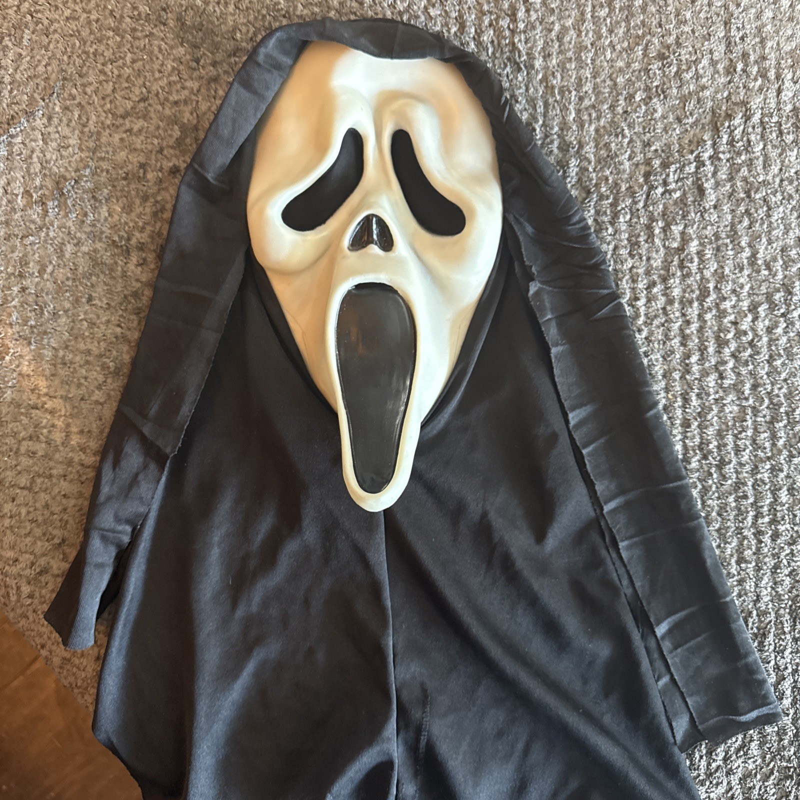 Vtg 90s Horor Scream Ghost Face Mask Fun World Div Glow in Dark Gen 1 Gen 2 11”