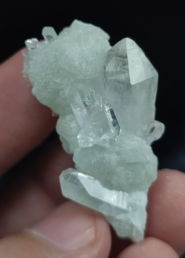Prehnite combined with qaurtz and  Nice Color & Termination-Afg.