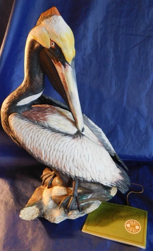 Vintage GOTO Japanese Porcelain Numbered PELICAN FIGURINE Large 11\