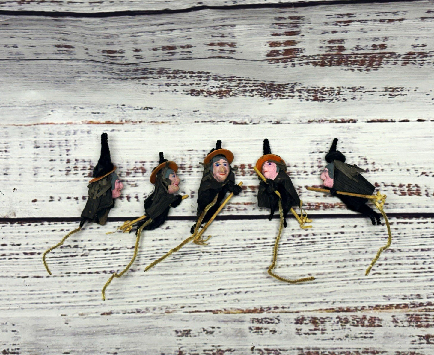 Witch Halloween Broom Ornament 6\