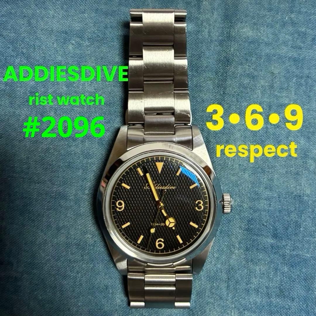 ADDIESDIVE 369 Watch VH31 Quartz Movement Mechanical Style Second Hand
