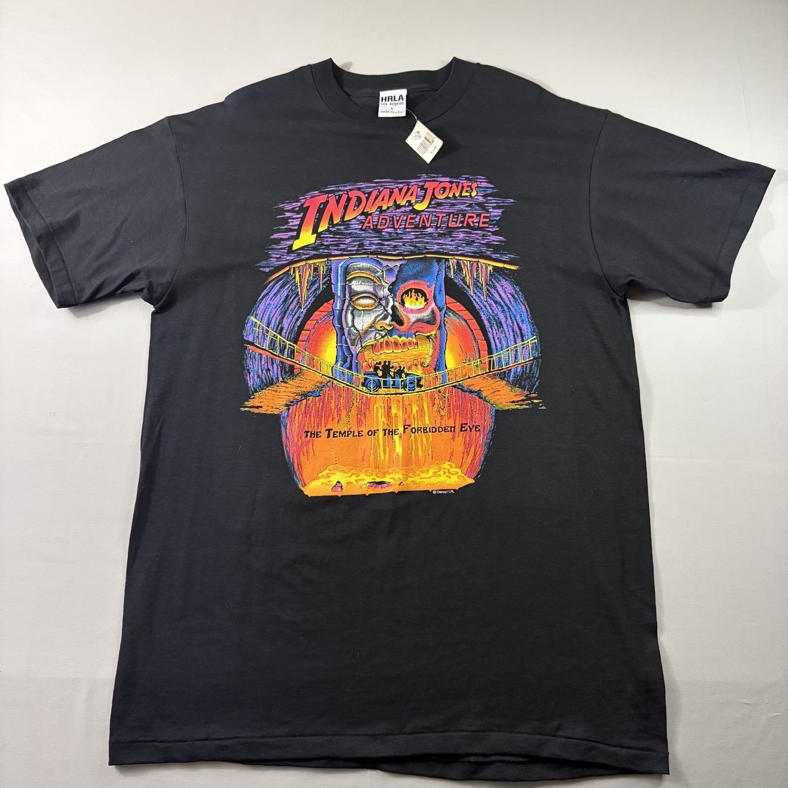 Disney Indiana Jones Adventure Temple Of The Forbidden Eye 90s Mens L Shirt NWT