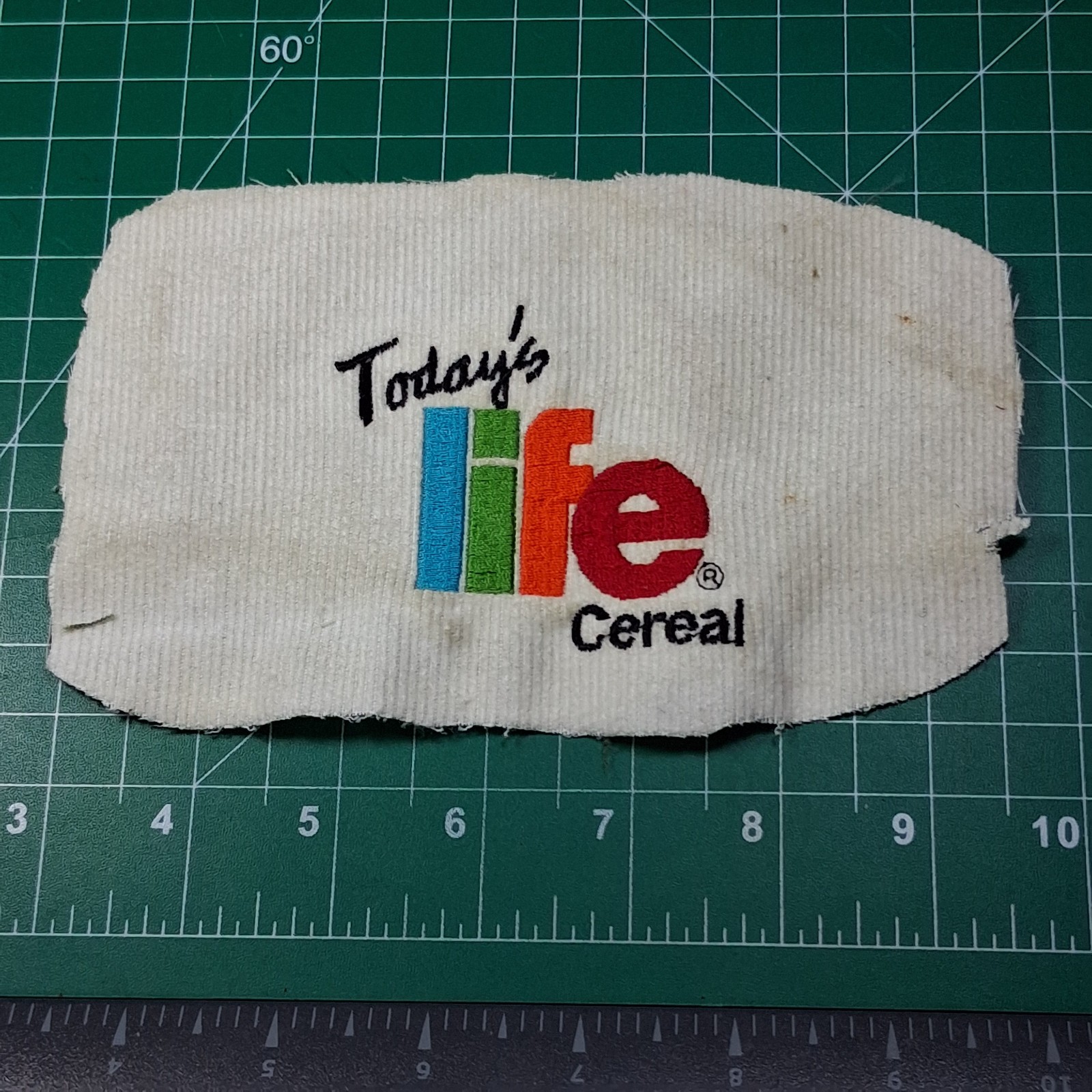 Vintage Today's LIFE Cereal Multicolor Embroidered Patch