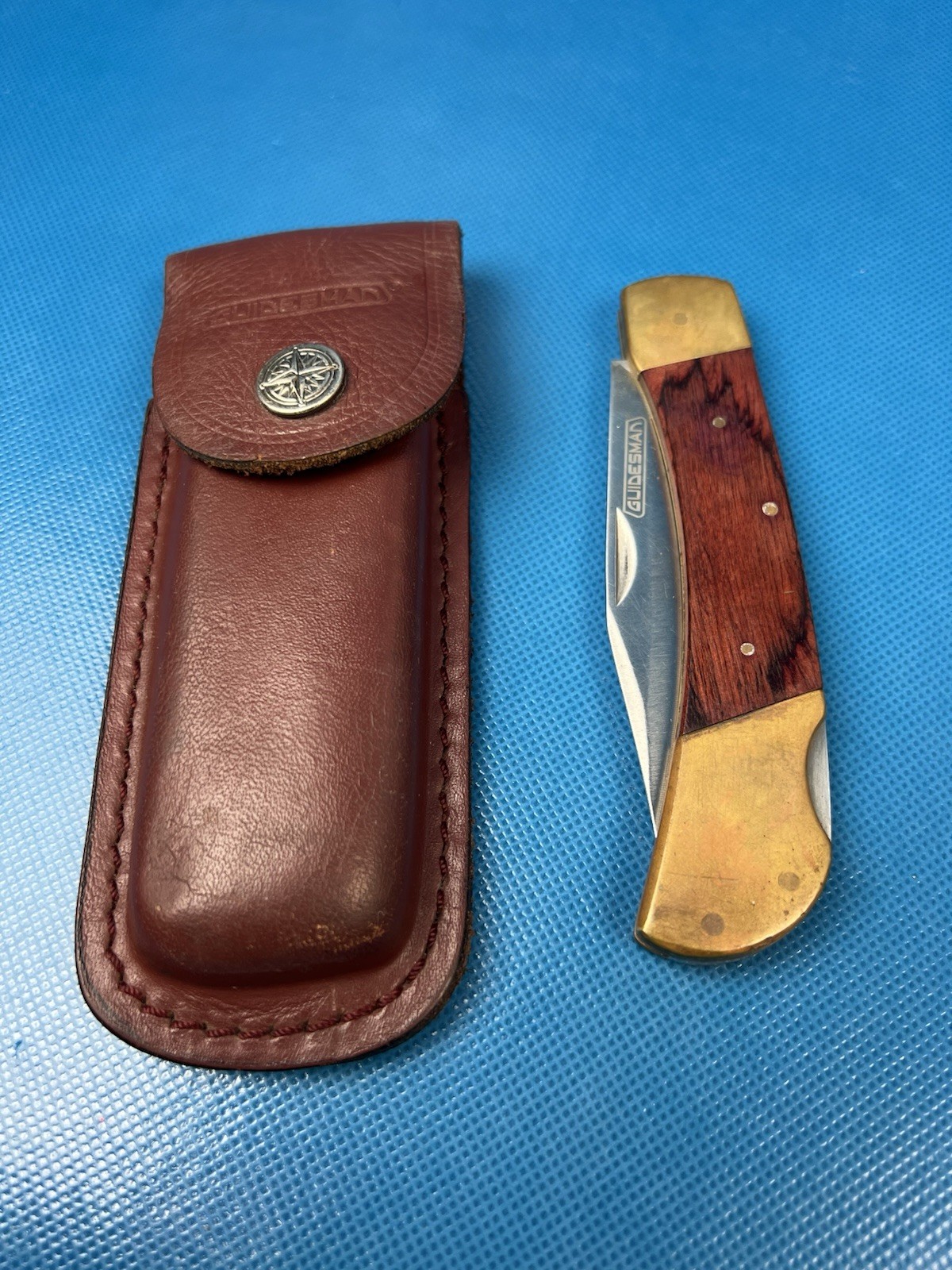 Vintage Guidesman Folding Hunting Knife w/ Sheath
