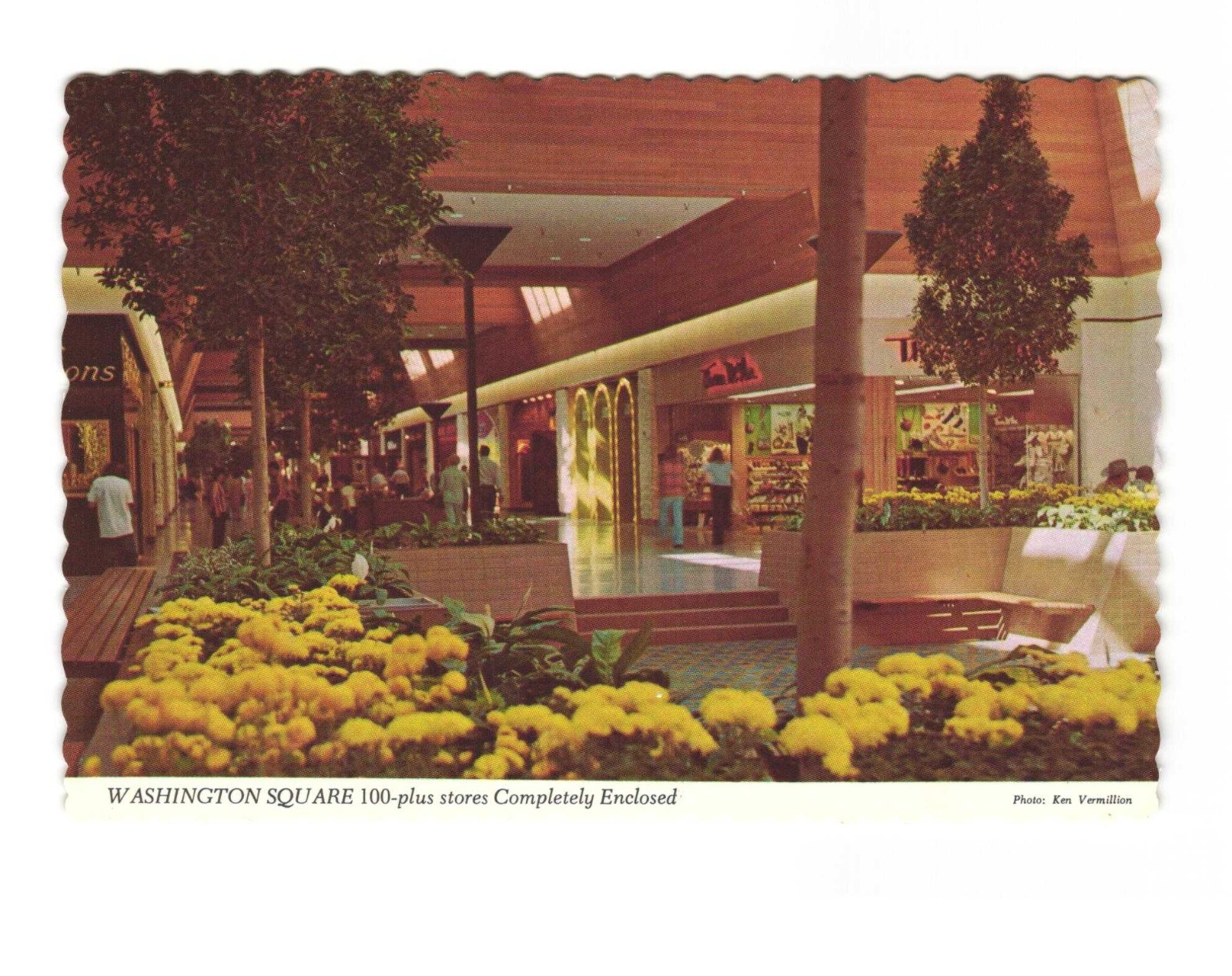 Washington Square 100 plus stores completely enclosed Oregon vintage postcard