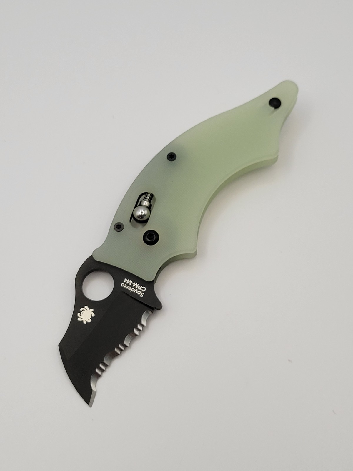 Spyderco M4 Dodo Knife Natural G-10 (Black Serrated) C80GM4PBKS BHQ Exclusive